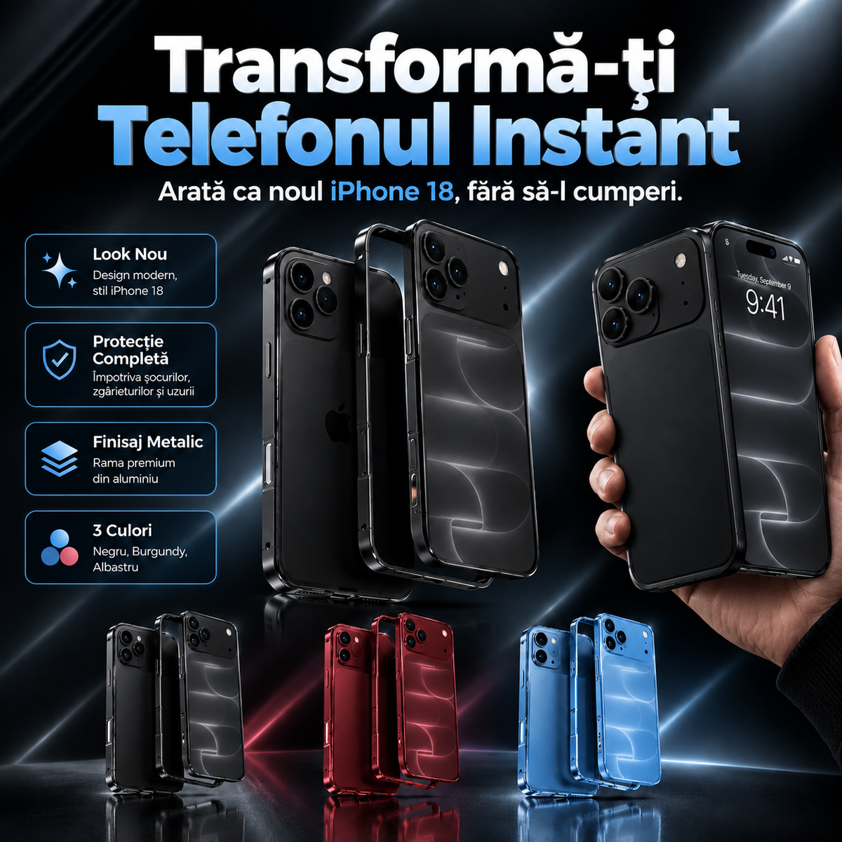 📱 Carcasă design iPhone 18 Huse4you™